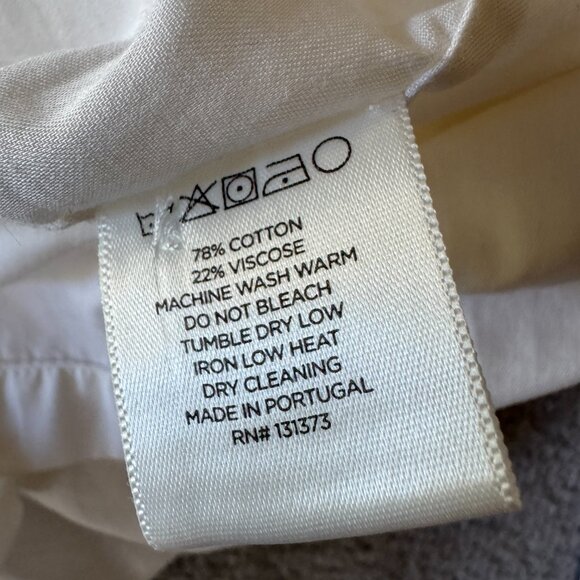 NWT Saturdays New York City Cameron Camp Collar White Button Shirt Size Large - Picture 5 of 10